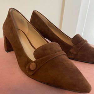 Ann Taylor Chocolate Suede Block Heels